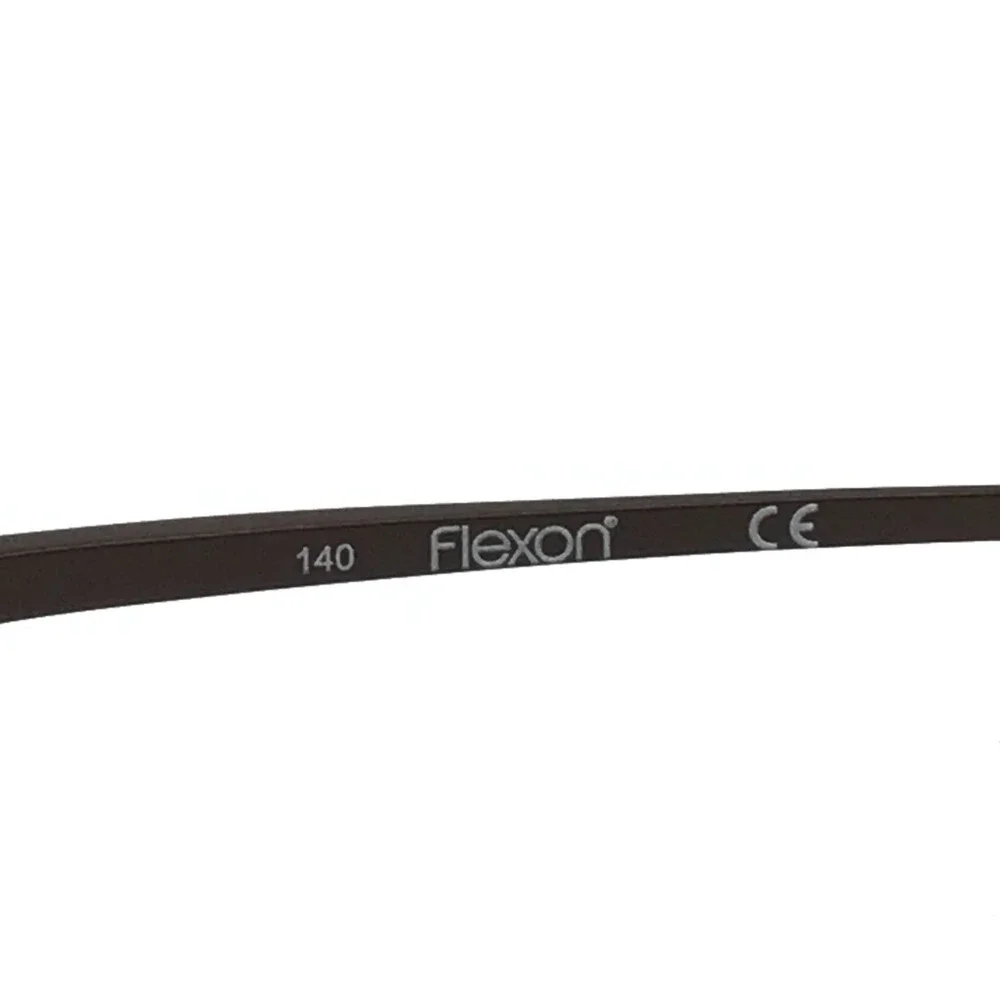 Flexon Eyeglasses Frames EINSTEIN 600 210 Brown Rectangle Full Rim 52-18-140